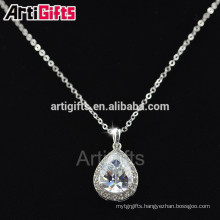 White Gold Plate diamond fashion necklace free samples